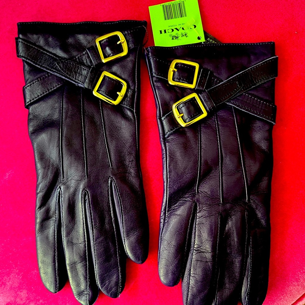 COACH leather gloves